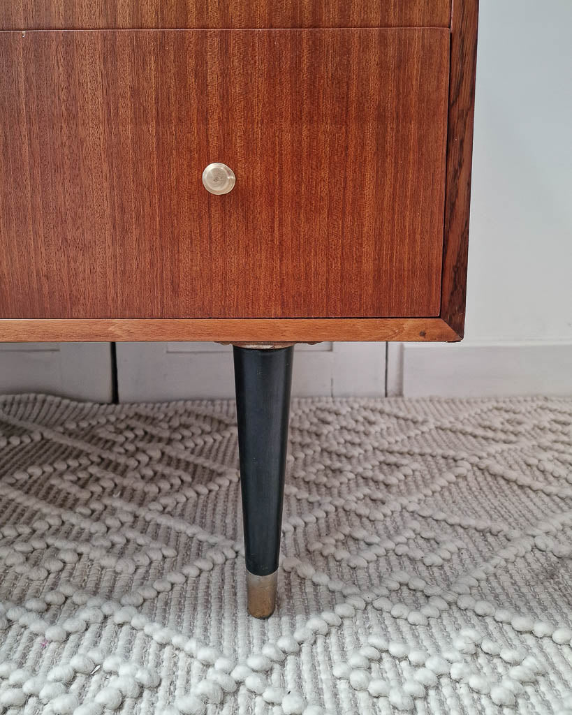 Mid Century Teak & Rosewood Chest of Drawers