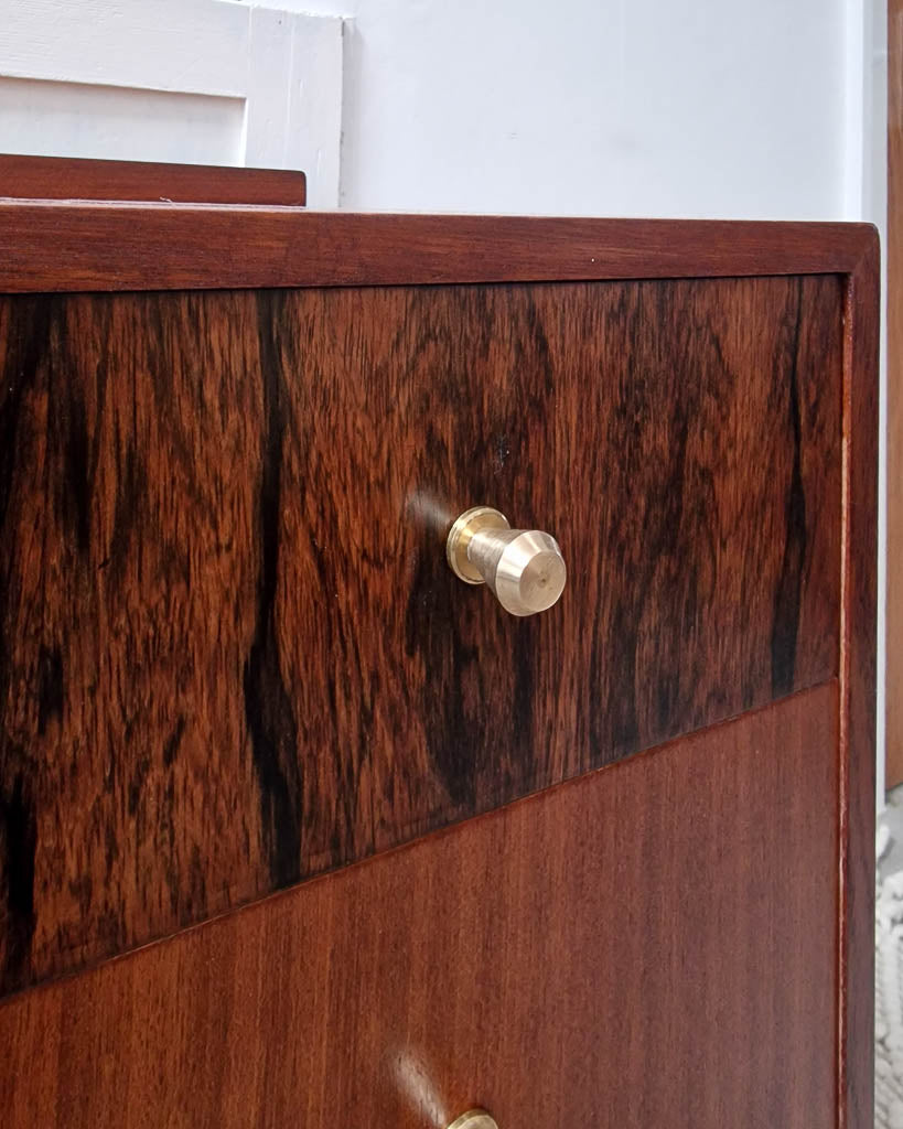 Mid Century Teak & Rosewood Chest of Drawers