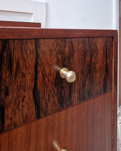 Mid Century Teak & Rosewood Chest of Drawers