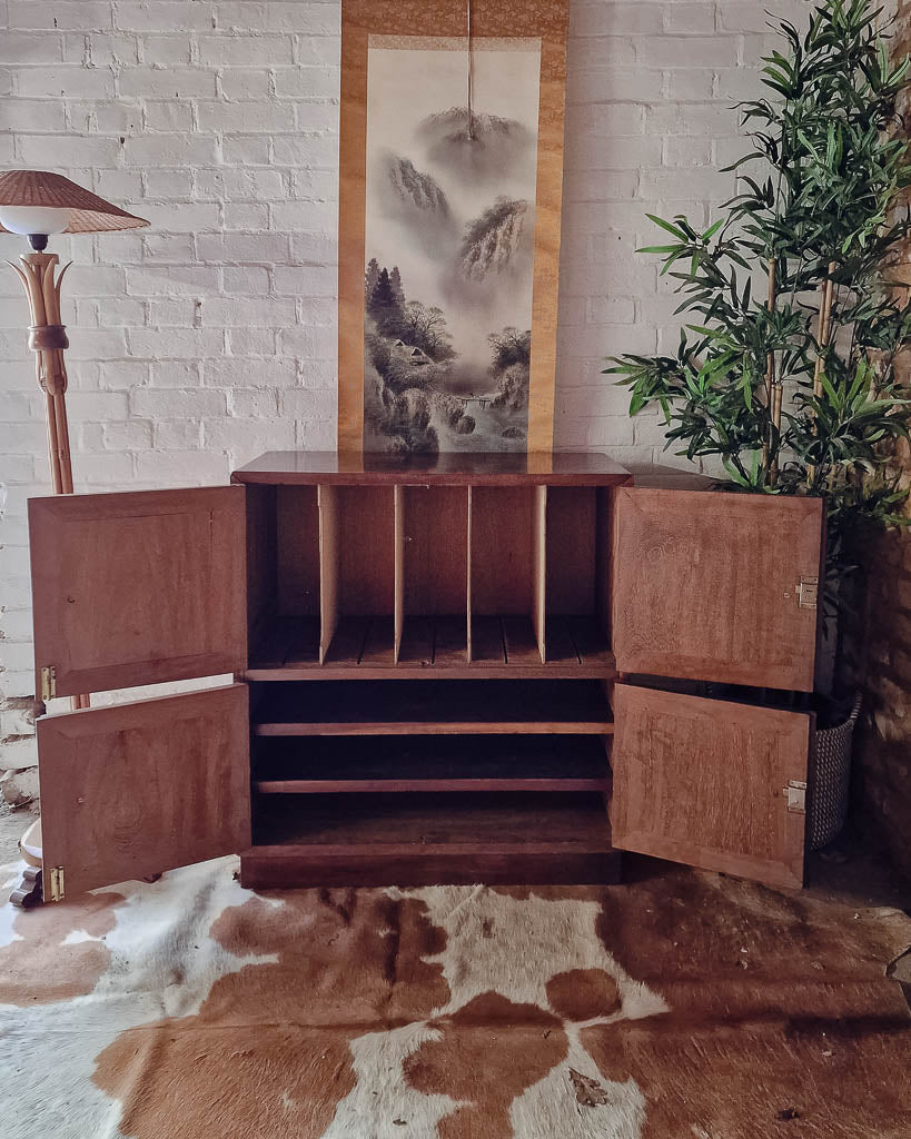 Mid Century LP Vinyl Record Unit / Cabinet (12")