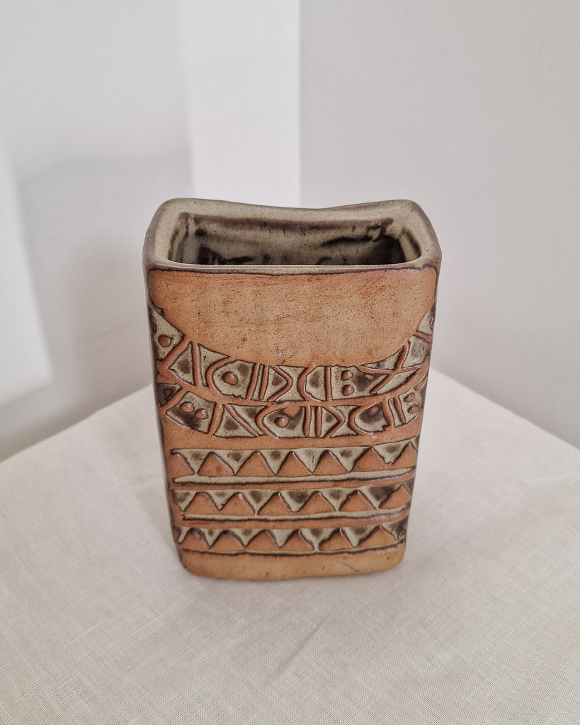 Mid Century Brutalist Studio Pottery Vase