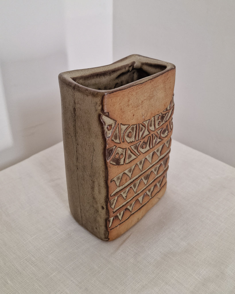Mid Century Brutalist Studio Pottery Vase