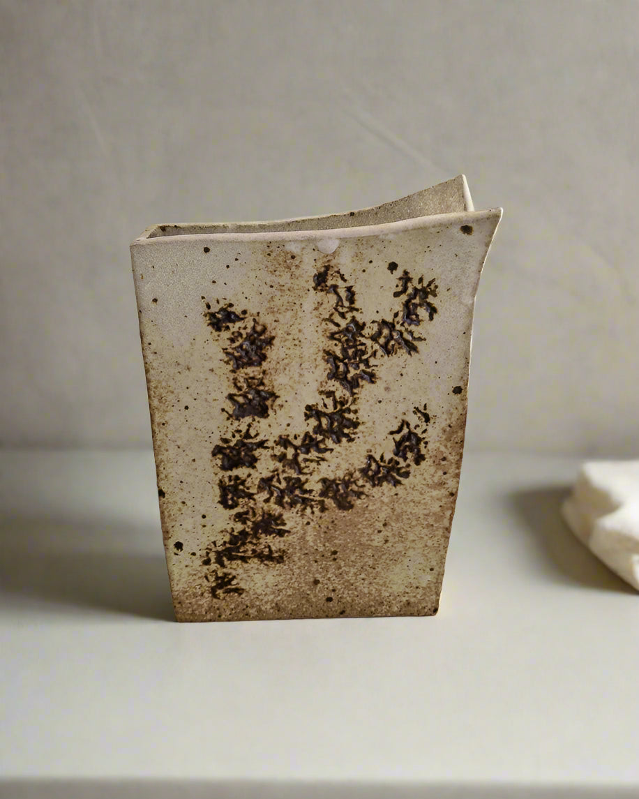 Mid Century Studio Brutalist Pottery Vase