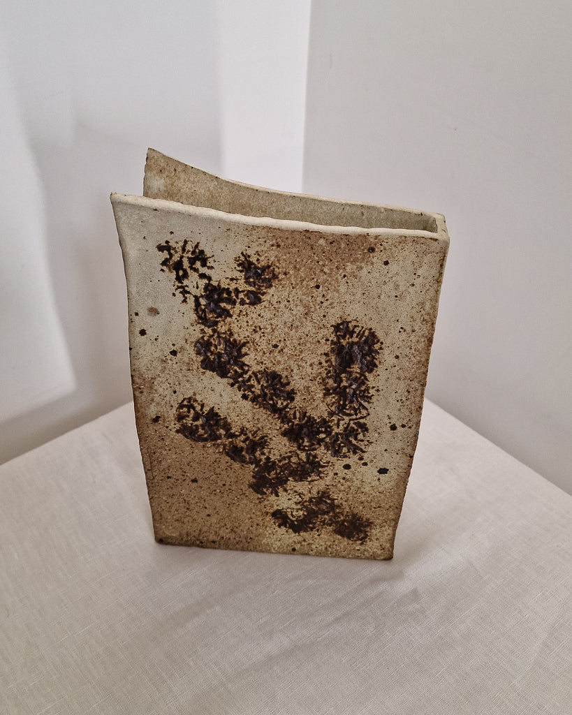Mid Century Studio Brutalist Pottery Vase
