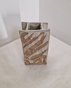 Mid Century Studio Brutalist Pottery Vase