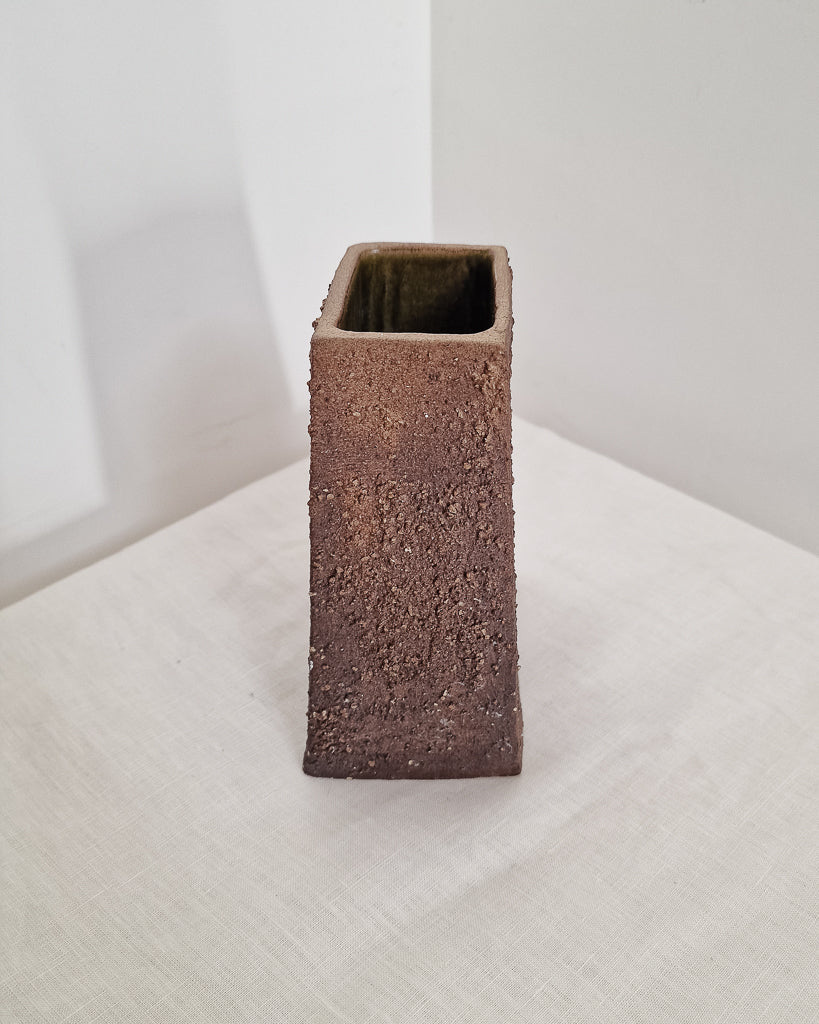 Mid Century Brutalist Studio Pottery Vase
