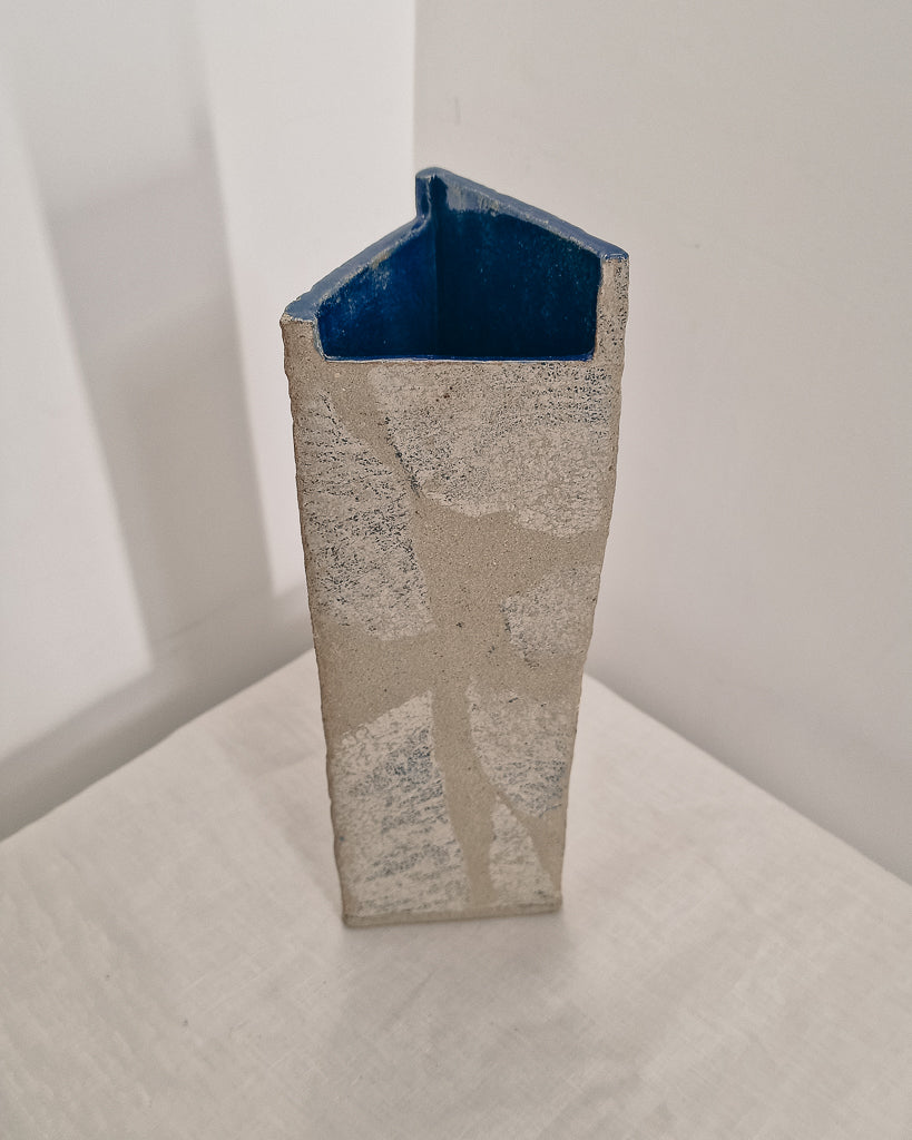 Mid Century Studio Brutalist Pottery Vase