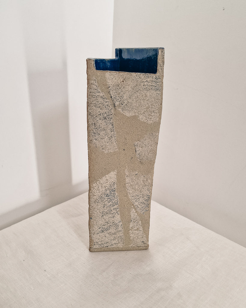 Mid Century Studio Brutalist Pottery Vase