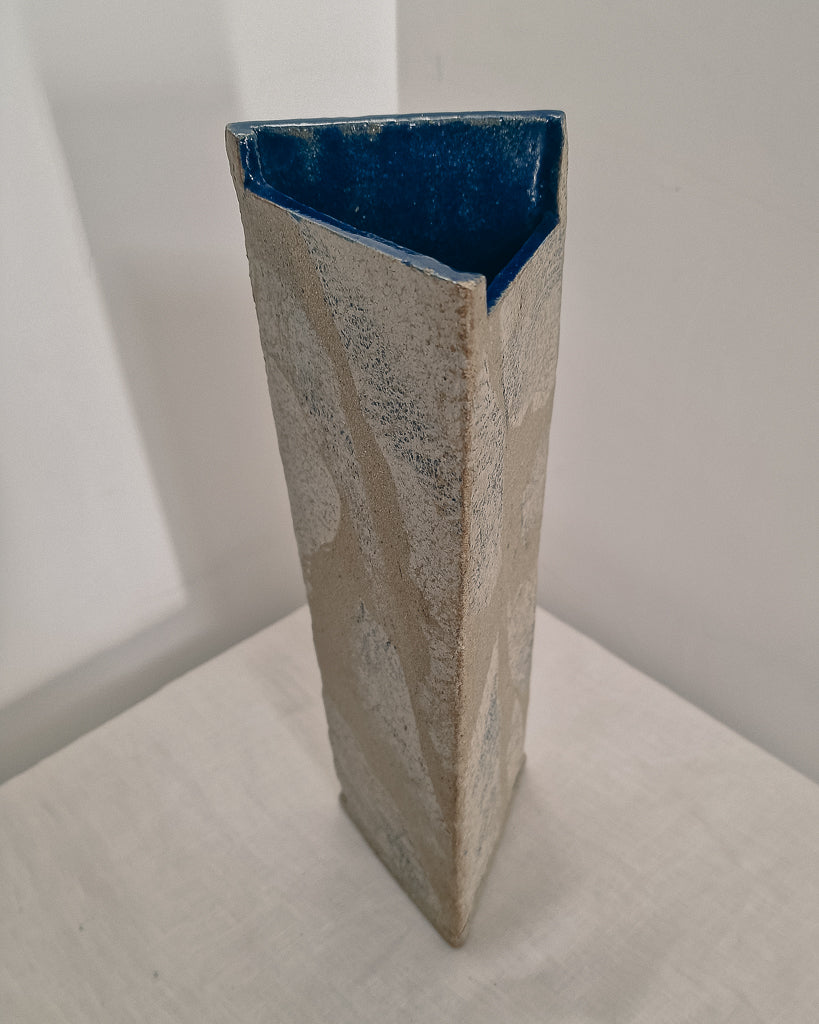 Mid Century Studio Brutalist Pottery Vase