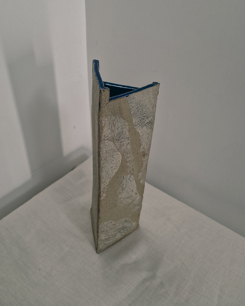 Mid Century Studio Brutalist Pottery Vase