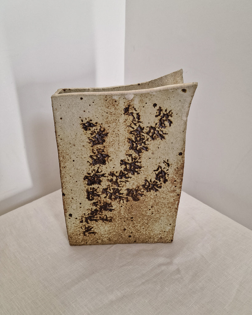 Mid Century Studio Brutalist Pottery Vase
