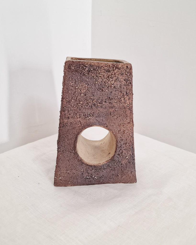 Mid Century Brutalist Studio Pottery Vase