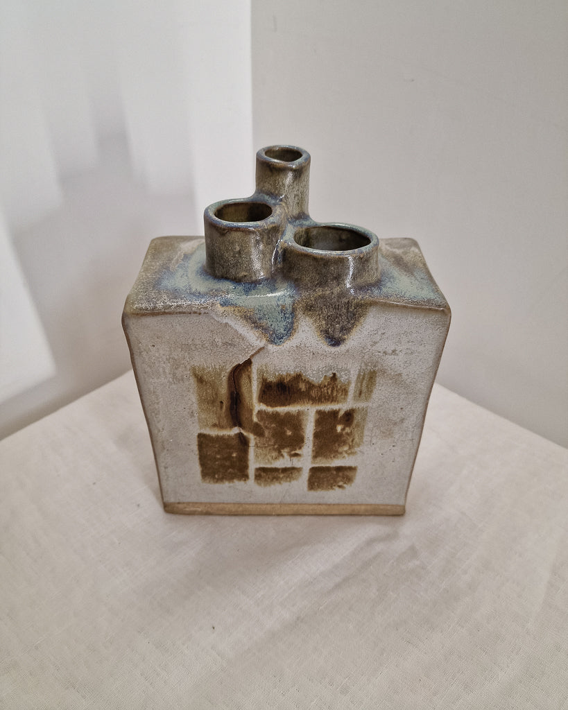 Mid Century Studio Brutalist Pottery Vase