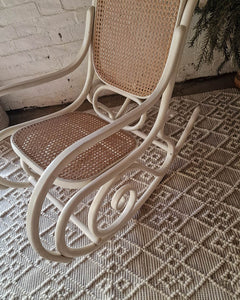 Mid Century Thonet Rocking Chair (White)
