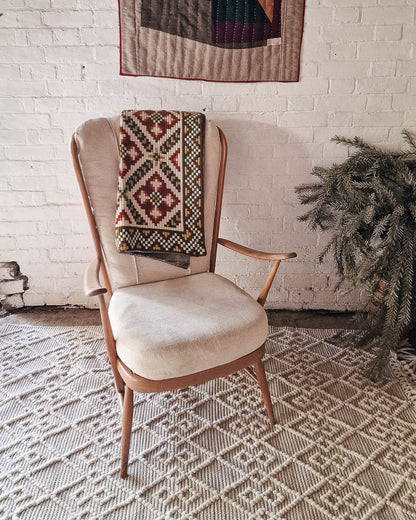 Pair Mid Century Ercol No 835 Evergreen Armchair