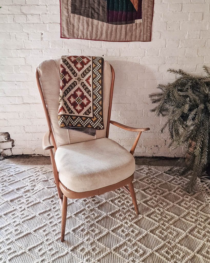 Pair Mid Century Ercol No 835 Evergreen Armchair