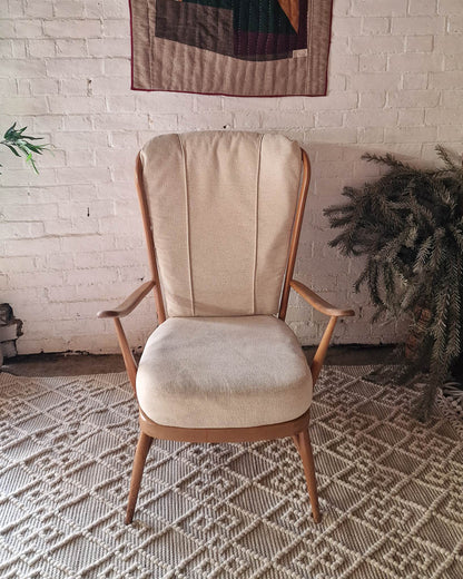 Pair Mid Century Ercol No 835 Evergreen Armchair