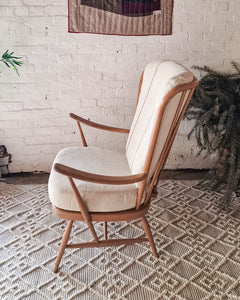 Pair Mid Century Ercol No 835 Evergreen Armchair