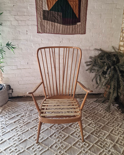 Pair Mid Century Ercol No 835 Evergreen Armchair