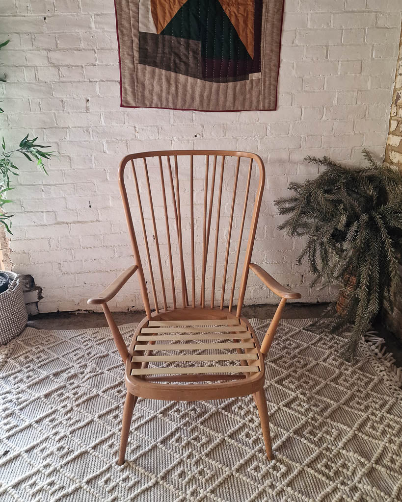 Pair Mid Century Ercol No 835 Evergreen Armchair