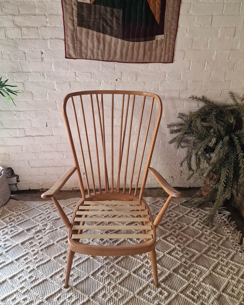 Pair Mid Century Ercol No 835 Evergreen Armchair
