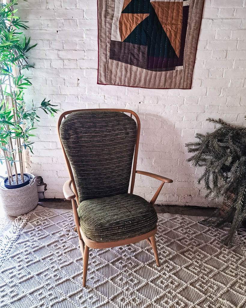 Mid Century Ercol No 478 Evergreen Armchair