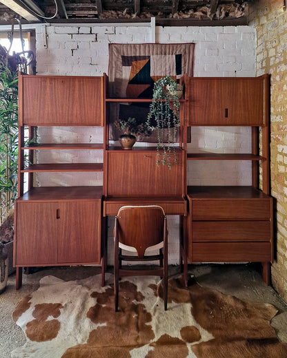 Mid Century Danish Teak Bookcase / Display Cabinet