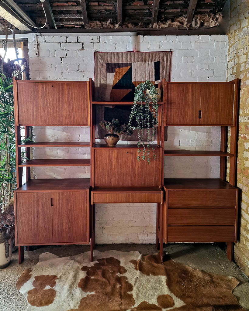 Mid Century Danish Teak Bookcase / Display Cabinet