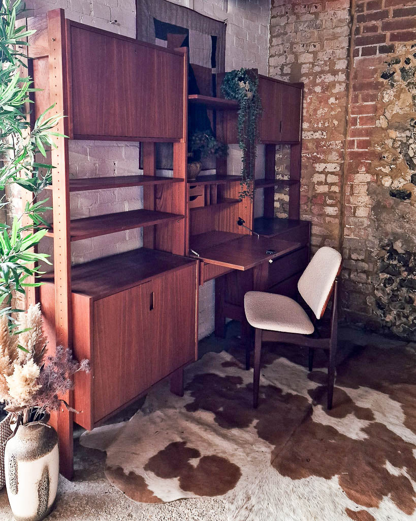 Mid Century Danish Teak Bookcase / Display Cabinet