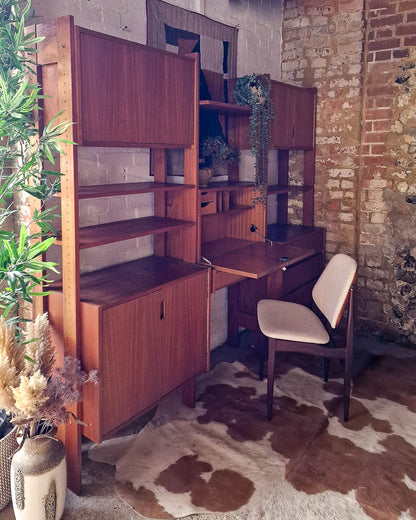 Mid Century Danish Teak Bookcase / Display Cabinet