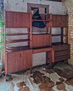 Mid Century Danish Teak Bookcase / Display Cabinet