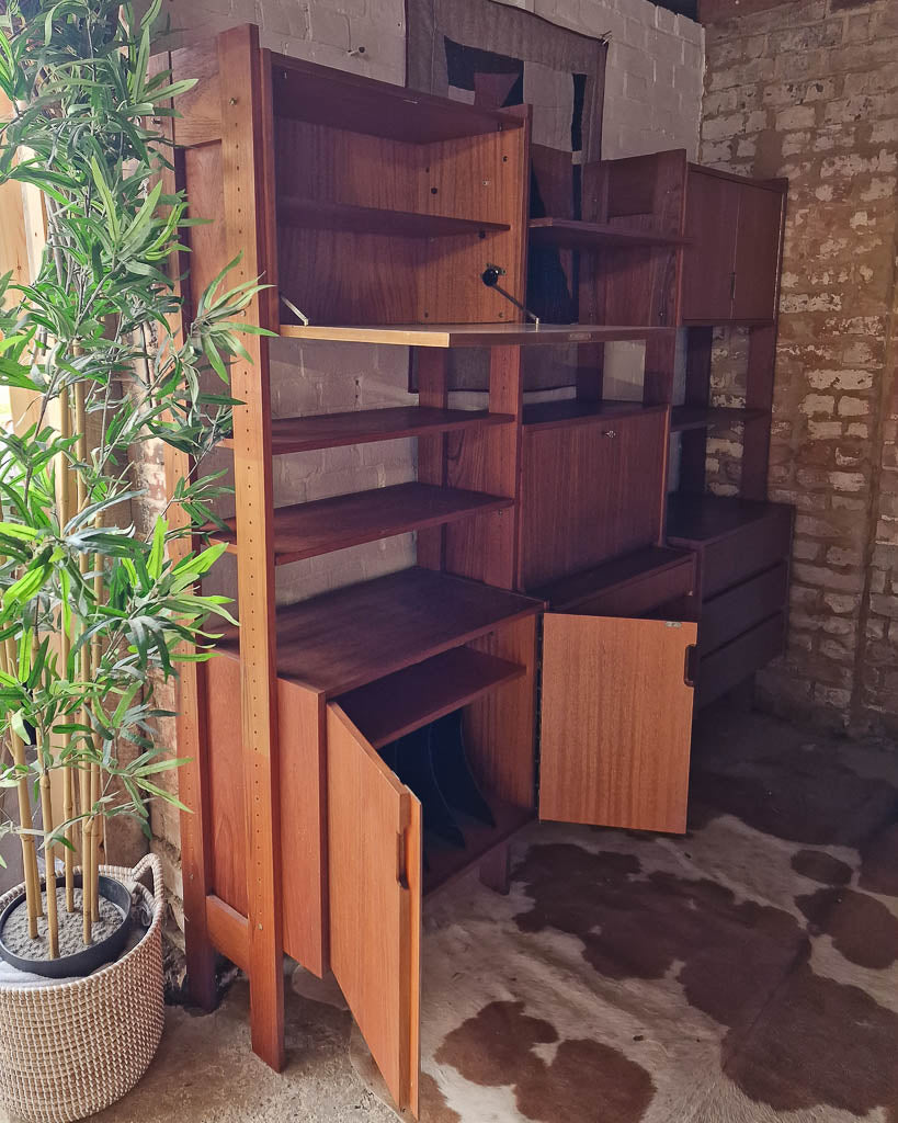 Mid Century Danish Teak Bookcase / Display Cabinet
