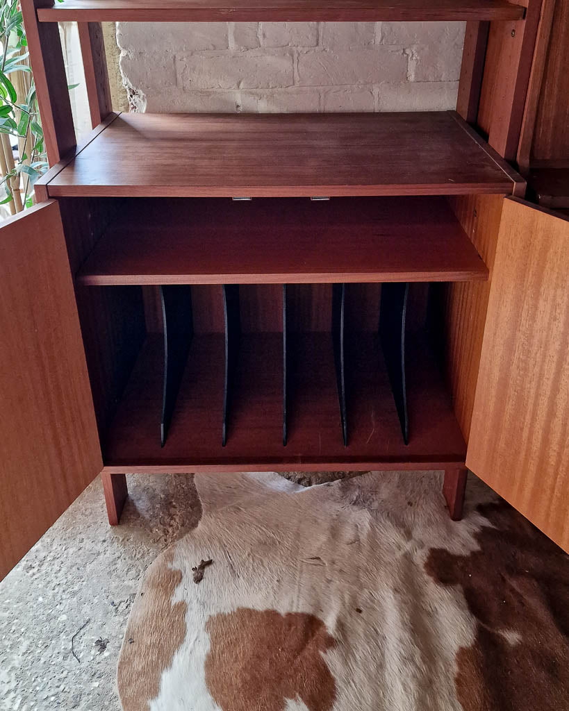 Mid Century Danish Teak Bookcase / Display Cabinet