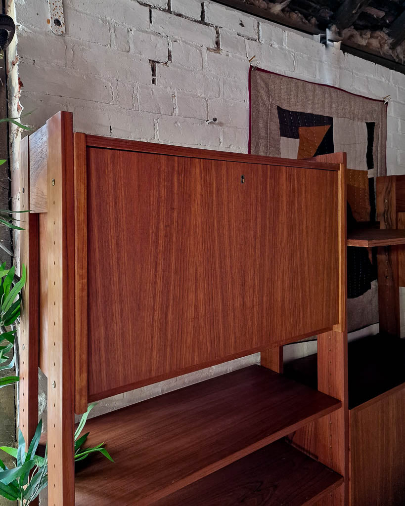 Mid Century Danish Teak Bookcase / Display Cabinet