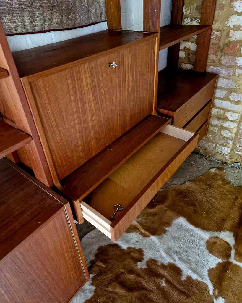 Mid Century Danish Teak Bookcase / Display Cabinet