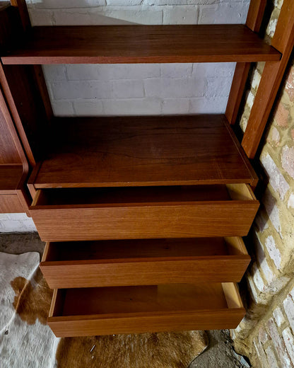 Mid Century Danish Teak Bookcase / Display Cabinet