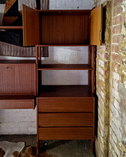 Mid Century Danish Teak Bookcase / Display Cabinet