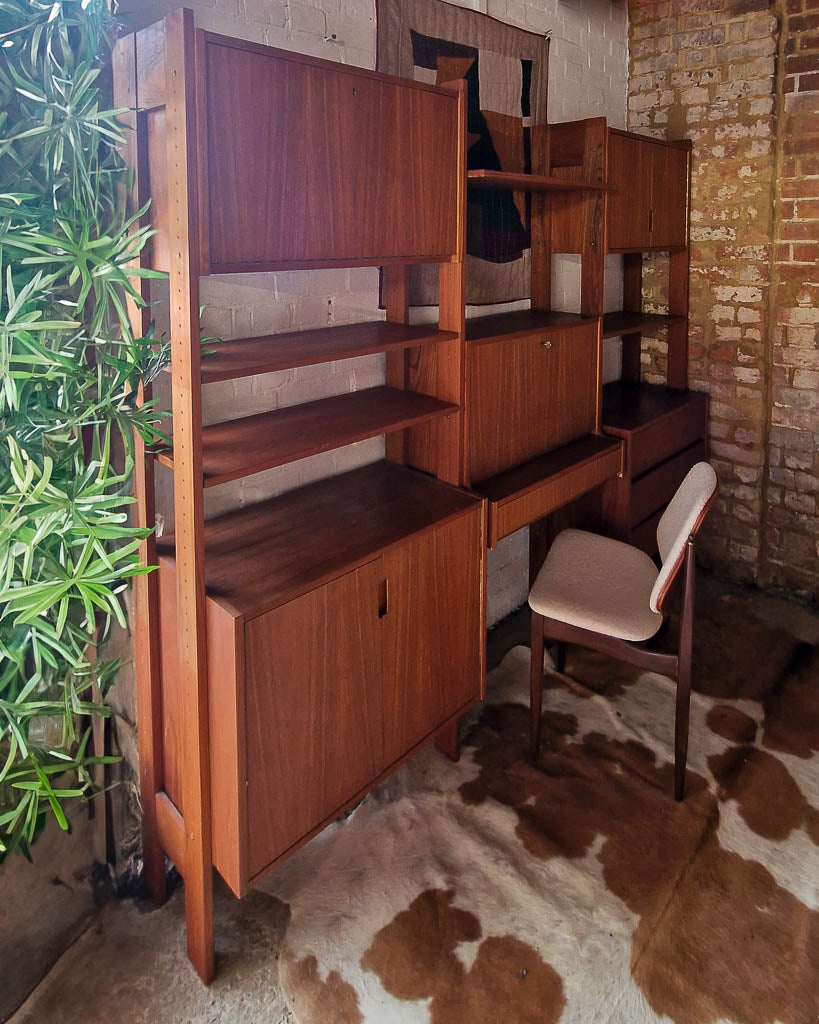 Mid Century Danish Teak Bookcase / Display Cabinet