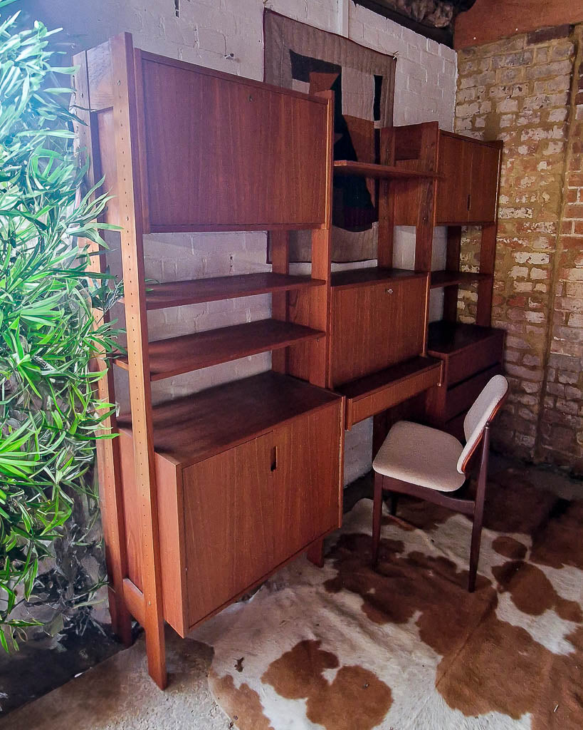 Mid Century Danish Teak Bookcase / Display Cabinet