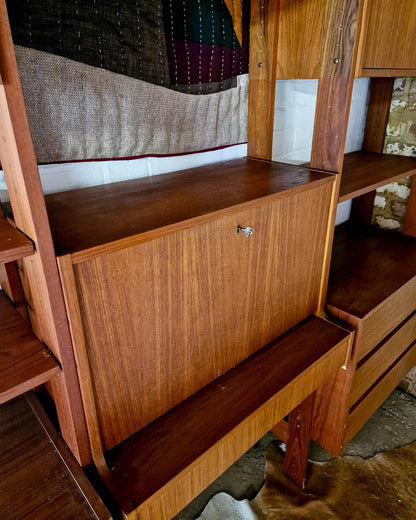 Mid Century Danish Teak Bookcase / Display Cabinet
