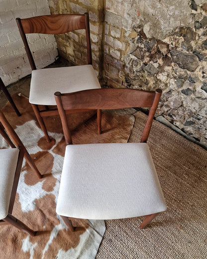 Mid Century Rosewood & Afromosia Dining Table & Four Chairs