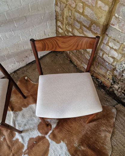 Mid Century Rosewood & Afromosia Dining Table & Four Chairs