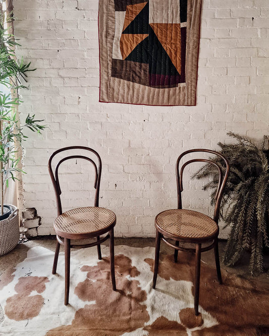 Thonet No.18 Bentwood & Cane Chairs (Pair)