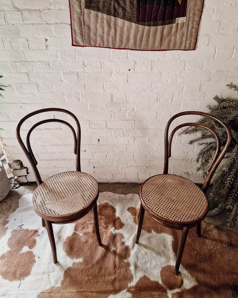 Thonet No.18 Bentwood & Cane Chairs (Pair)