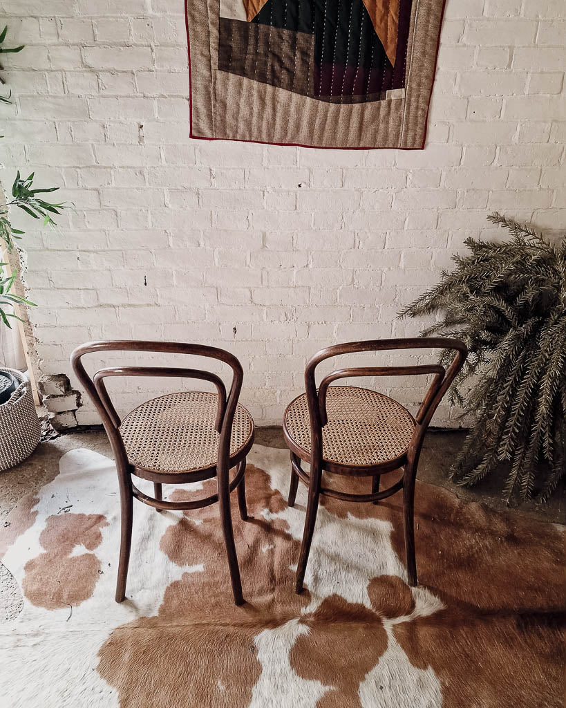 Thonet No.18 Bentwood & Cane Chairs (Pair)