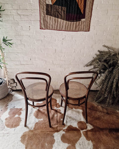 Thonet No.18 Bentwood & Cane Chairs (Pair)