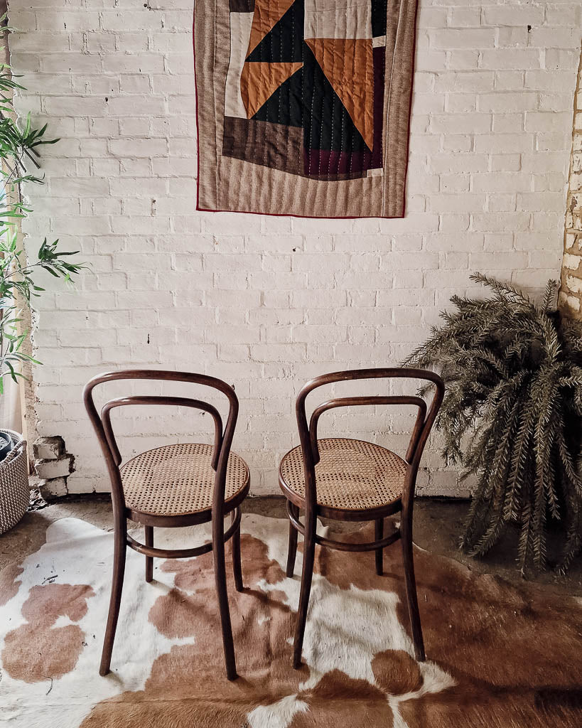 Thonet No.18 Bentwood & Cane Chairs (Pair)