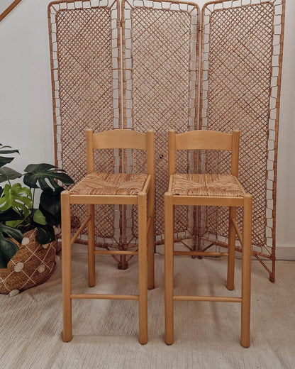 Mid Century Habitat Kitchen / Bar Stools (Pair)