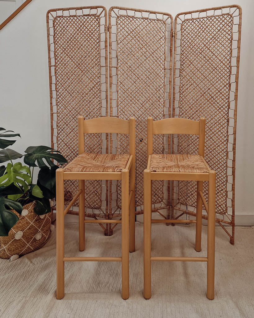 Mid Century Habitat Kitchen / Bar Stools (Pair)