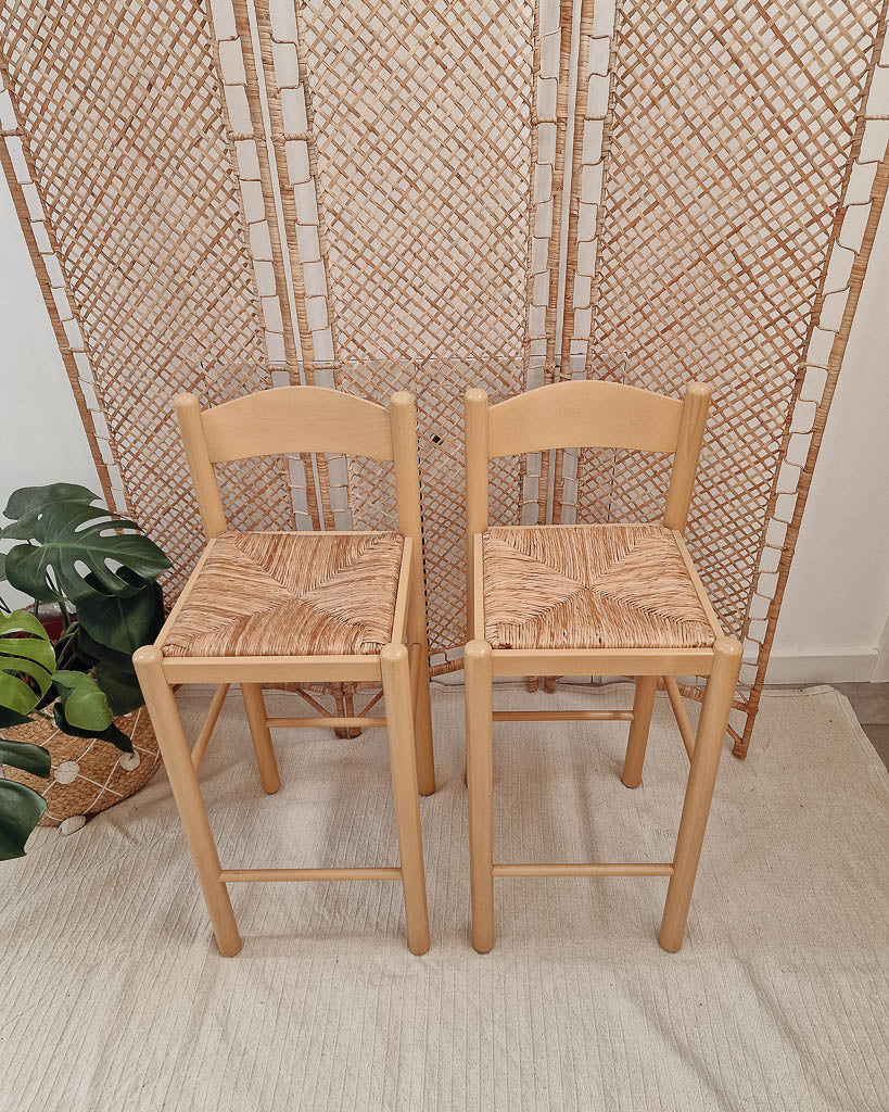 Mid Century Habitat Kitchen / Bar Stools (Pair)